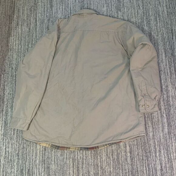 Vintage Berne Mens 2XL Button Front Fleece Lined Work Coat Tan Chest Pockets - Picture 8 of 8